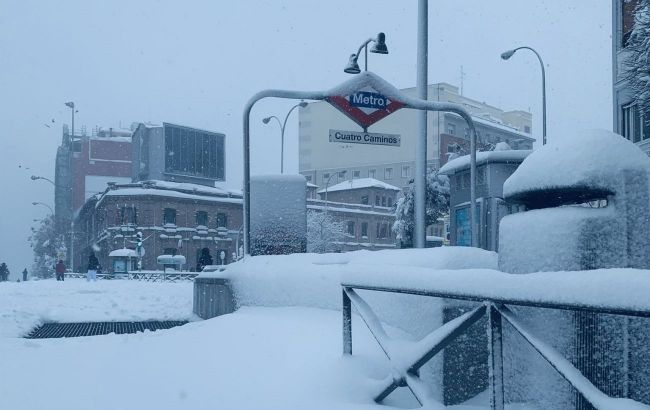 Снігопади в Іспанії: Мадрид оголосили зоною лиха