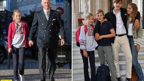 Младшая дочь короля пришла в школу в украинской вышиванке (фото)