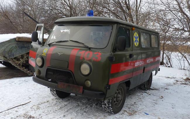 В районе Дебальцево в засаду попал украинский санитарный автомобиль, - СНБО