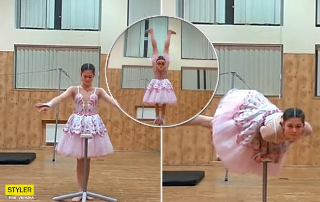 Українська балерина налякала мережу "двоголовим" танцем