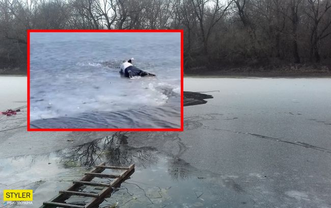 В Киеве парень спас девушку из ледяной воды: героем себя не считает