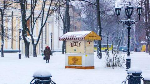 Непогода в Одессе: в сети показали впечатляющие фото и видео города в снегу