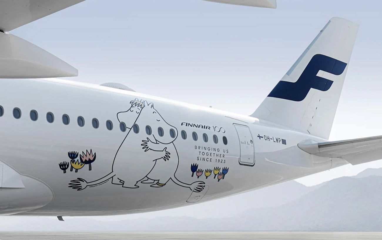 Самолеты Finnair разрисовали муми-троллями из сказок Туве Янсон