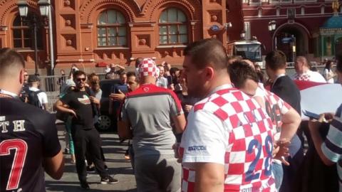 "Спасибо, Россия": болельщики Хорватии развернули в РФ огромный флаг с надписью (фото)