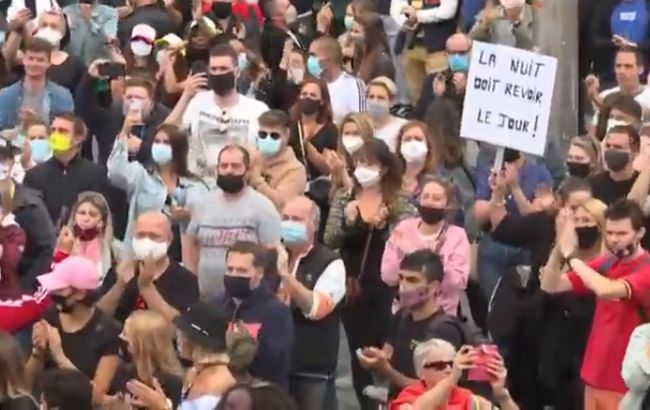 У Брюсселі розігнали протест проти обмежень через COVID-19, є затримані