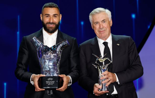 Керманич і лідер "Реала" забрали нагороди УЄФА за підсумками Ліги чемпіонів 2021/22
