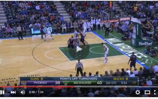 Украинский баскетболист показал высший класс на матче НБА