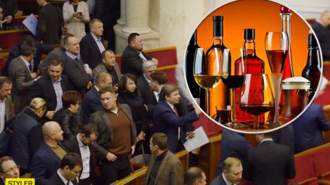 "Запах перегару": депутати пронесли в Раду алкогольні напої