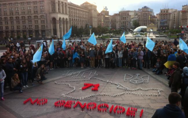 В Киеве прошла акция памяти жертв депортации крымскотатарского народа