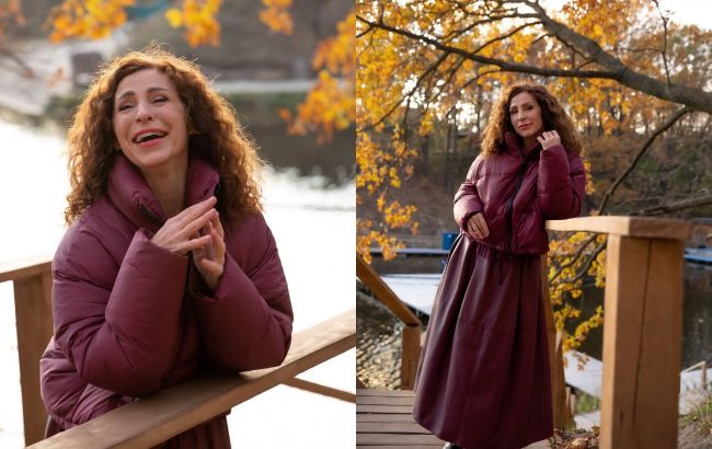 Бордовий total look від Наді Матвєєвої: стильний образ, який виглядає дорого