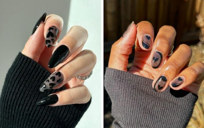 Как выглядит модный черный маникюр на осень 2024 года: идеи стильных дизайнов