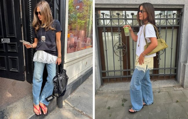 Как носить джинсы по-новому: стильный трюк с кружевом, который покорил модниц