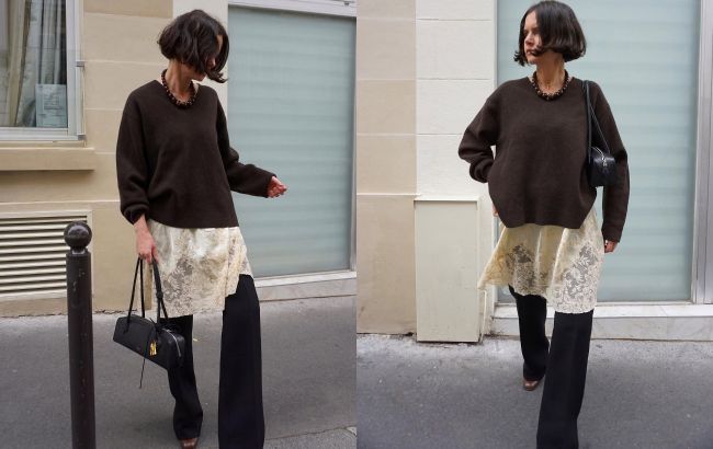 Как носить прозрачную юбку поверх штанов: интересная идея стилизации на весну 2025