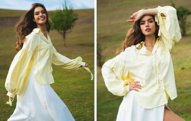 Ковбойські чоботи і сорочка відтінку Butter Yellow: стильний образ від колишньої Комарова