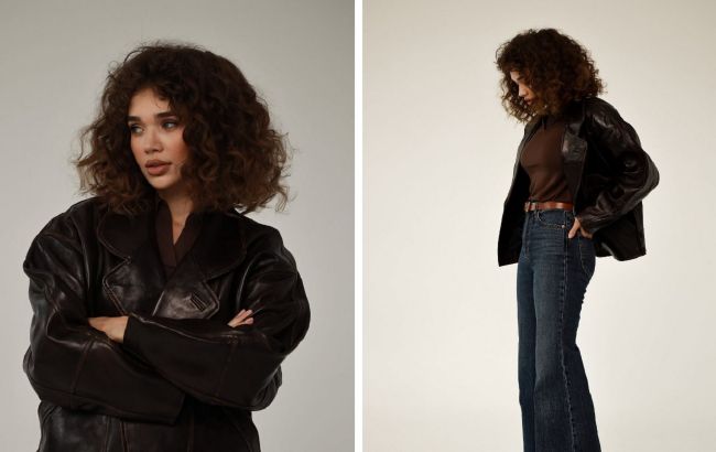 Деним и кожа: блогерша Саша Бо показала стильный "лук" на раннюю осень