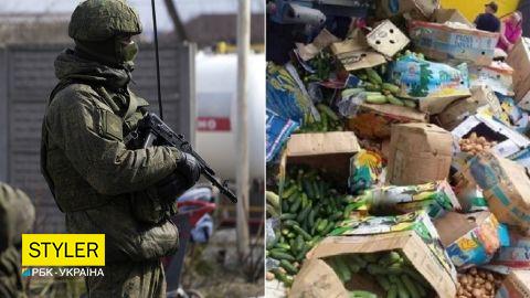 На блокпосту окупантів у Василівці з'явилося гігантське звалище овочів: у фермерів здали нерви