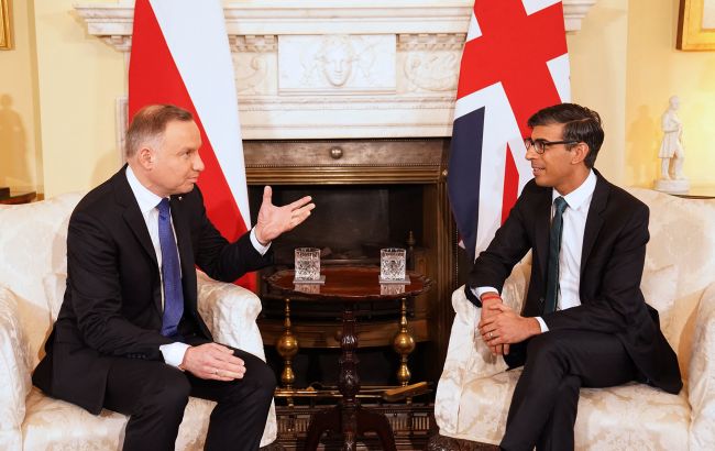 Обговорили підтримку України. Прем'єр Британії зустрівся з президентом Польщі