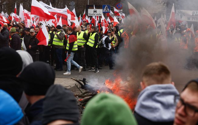 Після протестів фермерів у Варшаві затримали понад пів сотні провокаторів, - МВС Польщі