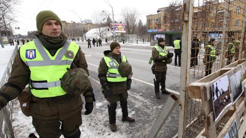 Полиция усилила охрану центра Киева