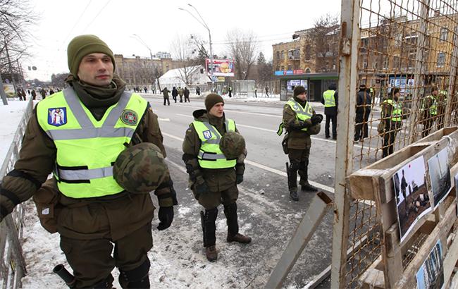 Полиция усилила охрану центра Киева