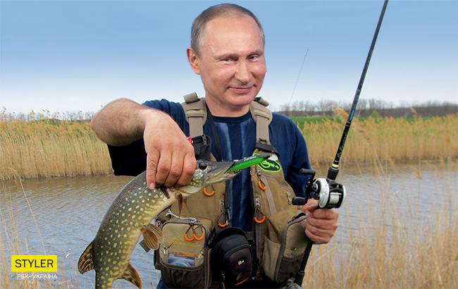 В России потроллили кадры подводной охоты Путина