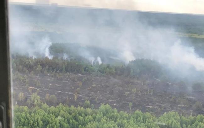 Пожежа у Чорнобилі: у ДСНС повідомили про хід ліквідації загоряння