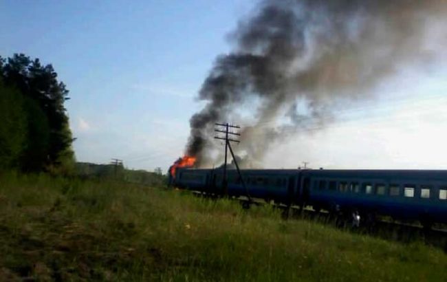 У Вінницькій області загорівся дизельний потяг зі 130 пасажирами