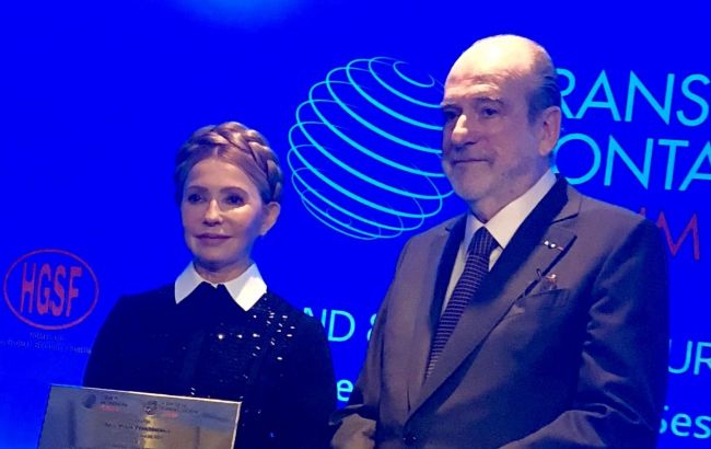 Тимошенко отримала нагороду Форуму Crans Montana за політичну мужність та захист незалежності України