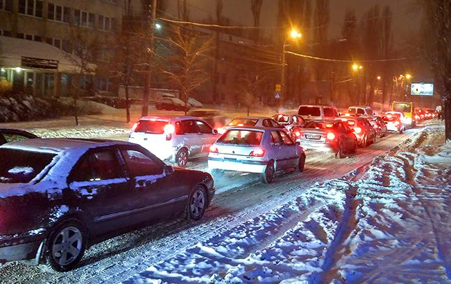 Пробки в Киеве достигли 5 баллов