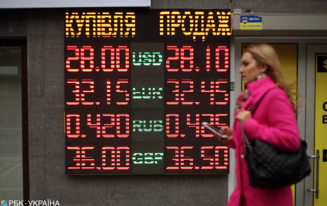 Готівковий курс євро знизився на 10 копійок