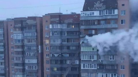 В Харькове горела многоэтажка. Есть погибший, еще 13 человек спасли