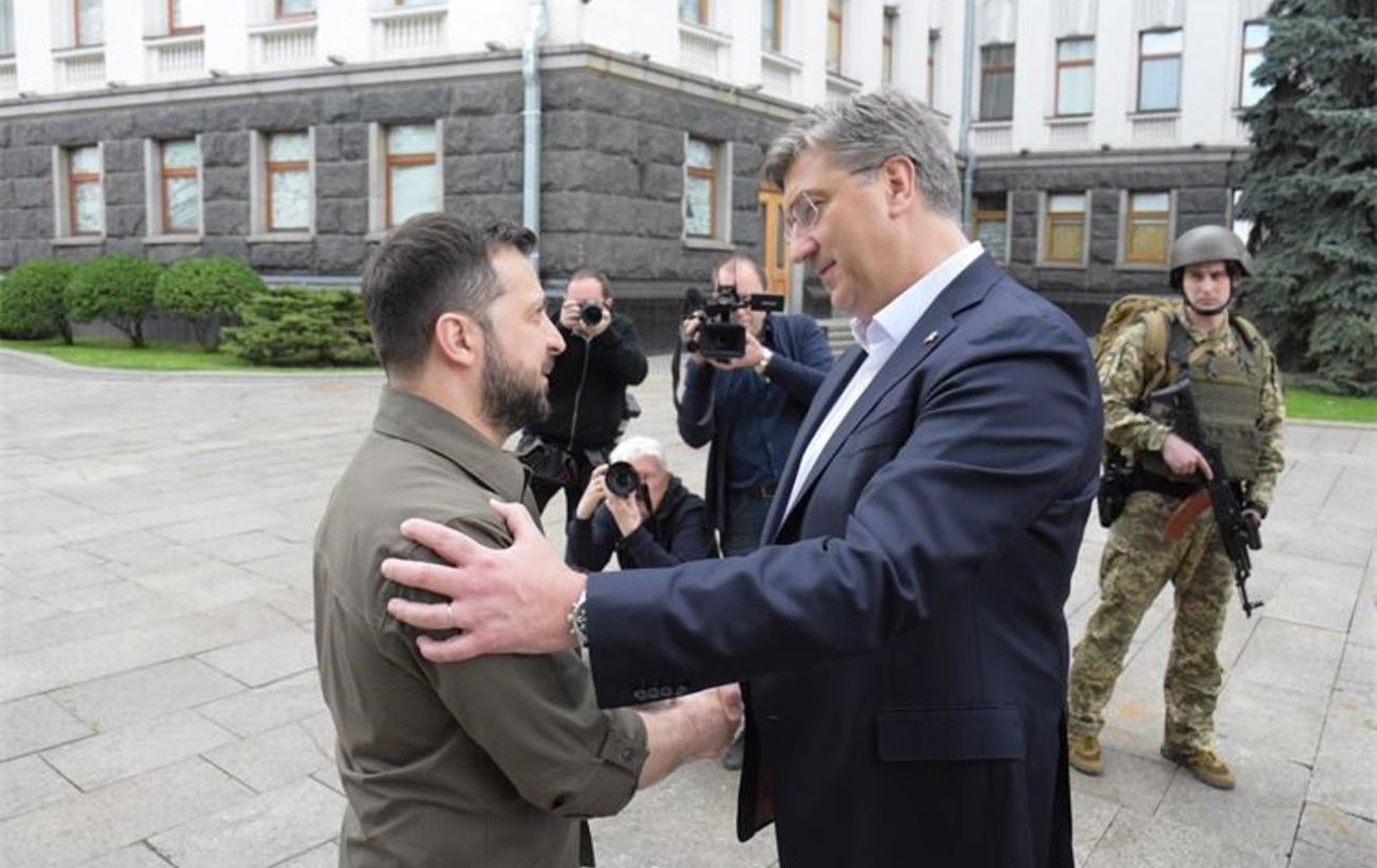 Украину посетил премьер Хорватии. Он встретился с Зеленским