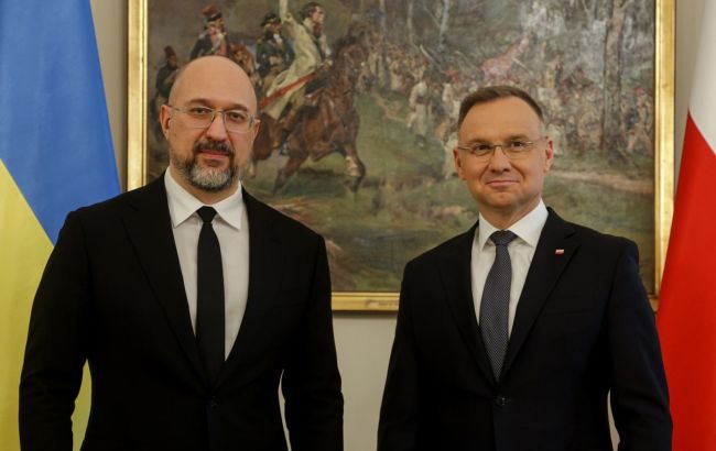 Шмигаль обговорив з Дудою військову та фінансову допомогу Україні від Польщі