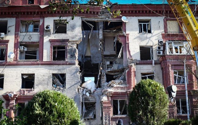 МВС показало відео моменту ракетного удару росіян по Запоріжжю