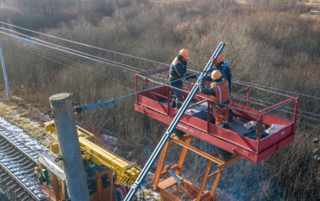 УЗ электрифицировала 7 км участка между Смелой и станцией Шевченко