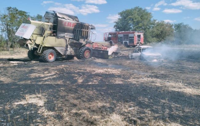 На Запоріжжі росіяни атакували комбайн під час збору врожаю, є постраждалі