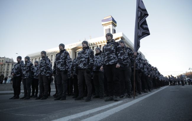 В Киеве прошел ежегодный марш "Национальных дружин"