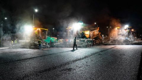 В сети показали, как круглосуточно ремонтируют трассу "Киев-Борисполь"