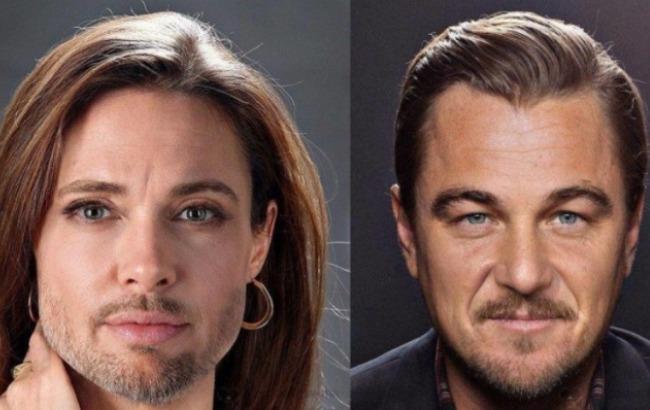 Известный художник объединяет лица двух знаменитостей в одно