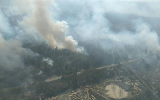 У ДСНС повідомили інформацію про гасіння пожежі у Чорнобильській зоні