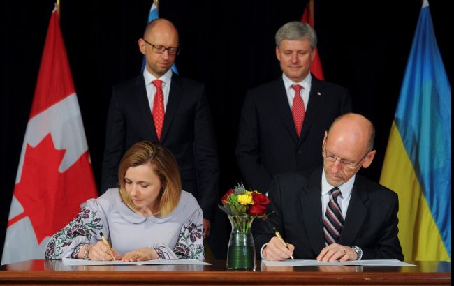 Украина и Канада подписали документ о завершении переговоров о создании ЗСТ