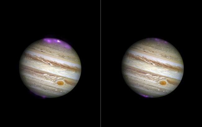 NASA зафіксувало північне сяйво на Юпітері: фотофакт