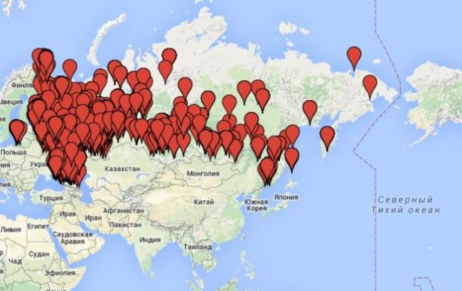 У мережі розмістили інтерактивну карту місця проживання найманців-вбивць з РФ