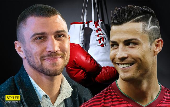 "От лучшего лучшему": Ломаченко подарил Роналду желто-голубые боксерские перчатки