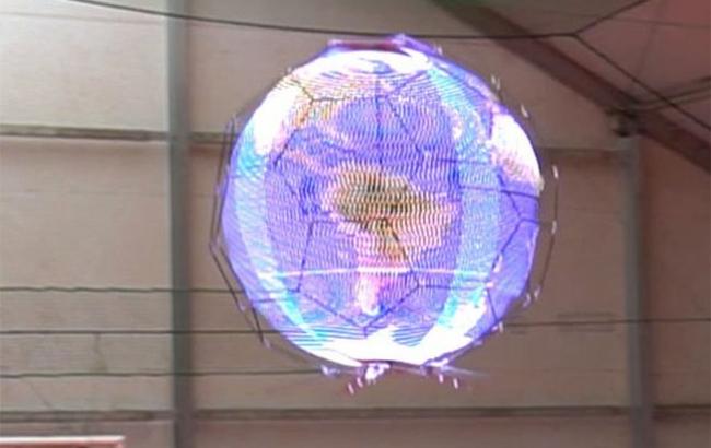 Розроблений перший у світі сферичний літаючий дисплей