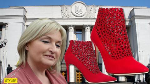 "Иконы стиля": жена Луценко "засветилась" в Раде в полуботинках от Jimmy Choo