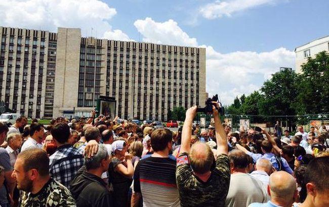 Стихийный митинг в Донецке 15 июня (видео)