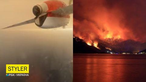 Украинские спасатели показали тушения пожаров в Турции: видео впечатляет