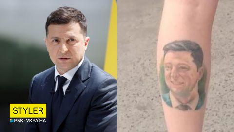 Украинец сделал на ноге татуировку с лицом Зеленского: мужчина стал звездой сети (фото)