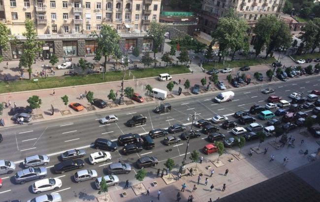 В центре Киева сегодня вечером ограничат автомобильное движение
